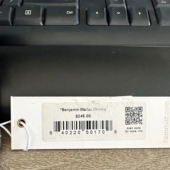 Hammitt Chocolate Leather Clutch - Benjamin Wallet Olivine. NWT - Picture 2 of 3